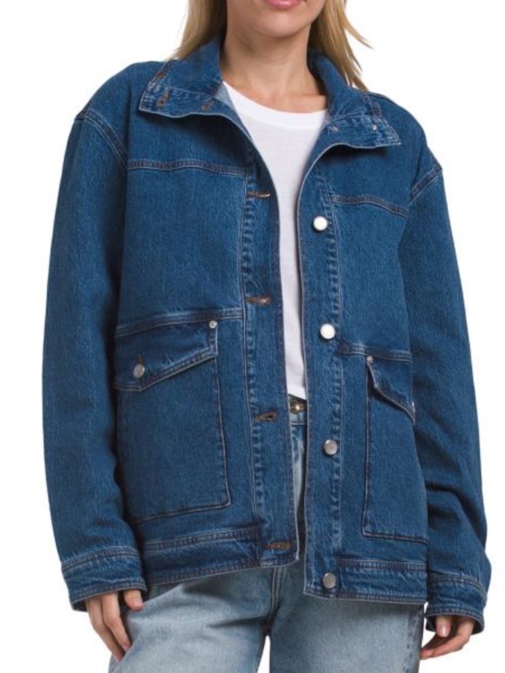 AVEC LES FILLES back pleated chore jacket